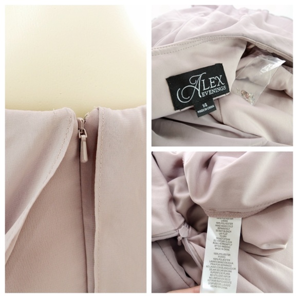 Alex Evenings Embellished Waist Flutter Dress 14 - Picture 8 of 8